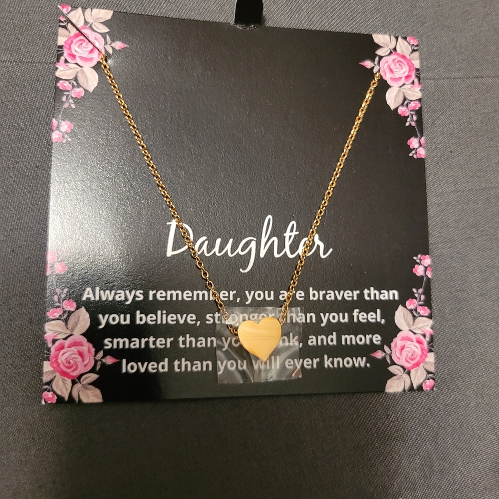 Heart daughter necklace